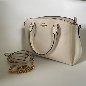 Coach mini Lillie handbag. Color - Chalk. Rough dimensions 10x4x6